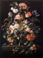 Heem, Jan Davidsz de - Flowers in Glass and Fruits